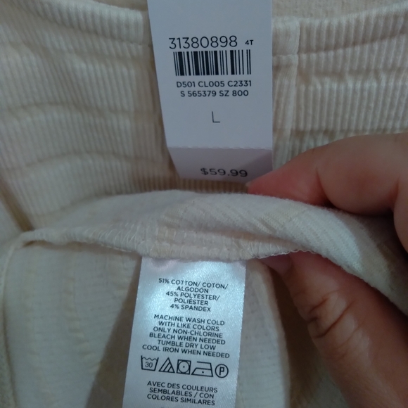 Ann Taylor Cream Blouse with buttons NWT - Picture 8 of 12